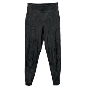 SPANX Faux Leather Joggers Jogger Pants Black